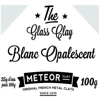 Glass clay Opalescente - Blanc - 100g