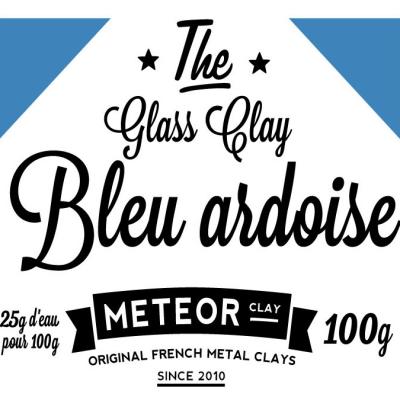 Glass clay Intense - Bleu ardoise - 100g