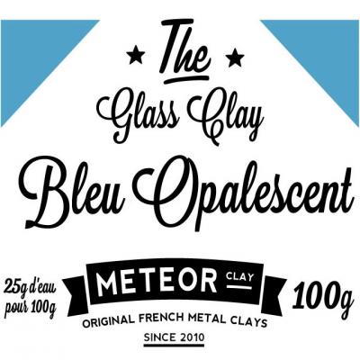 Glass clay Opalescente - Bleu - 100g