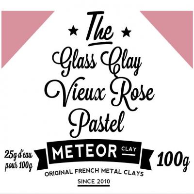 Glass clay Pastel - Vieux rose - 100g